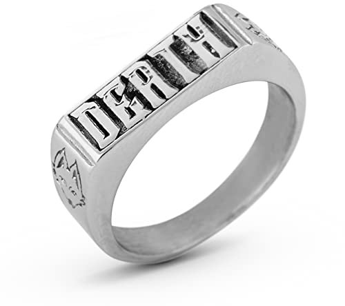 Akitsune Death Statement Ring | Stapelbarer Ring Herren Frauen Edelstahl Designer Silber - US 6