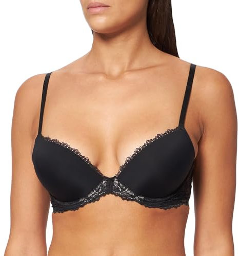 Calvin Klein Sujetador de Media Copa Mujer Lift Elástico, Negro (Black), 95C