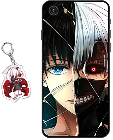 Staremeplz Hülle für iPhone 7/8/iPhone SE 2022 Anime Handyhülle [Mit Schlüsselbund] Cartoons Silikon Sanft Bumper Case Hülle für iPhone 7/8/iPhone SE 2020