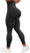 TAYOEA Damen Kompressions Sport Leggings Yoga Lange Leggings Slim Fitnesshose Sporthosen Blickdicht Scrunch Butt Yogahose Nahtlos Push up Leggings Hohe Taille Übung Fitness Joggen Schwarz,M