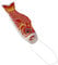 Baoblaze Japanische Karpfen Windsack Streamer Flagge, Windsack Karpfenfahne Flagge in Karpfenform, Streamer Flagge Drachen Windsack, Kite Fahnen Flagge Dekoration für Hausgarten Sushi Restaurant, Rot