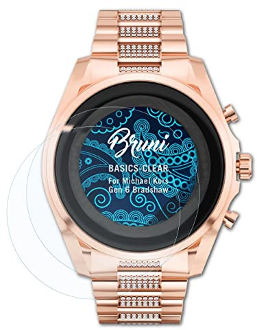 Bruni Screen Protector compatible with Michael Kors Gen 6 Bradshaw Protector Film, crystal clear Protective Film (2X)