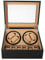 Fetcoi Automatische Uhrenbeweger Uhr Box 4+6 Watch Winder Lagerung Schmuckschatulle Display Box Aufbewahrung Container Schwarz PU-Leder Automatikuhren Beweger Luxusgeschenk