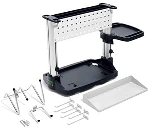 Festool Workcenter WCR 1000 T-LOC (mit Plateau, Ablagewanne, doppelter Werkzeughaken, Lochwände mit quadratischer Lochung, Systaineraufnahme), im Systainer