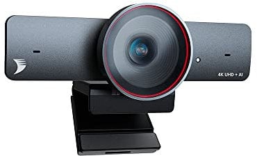 WYRESTORM Cámara web de conferencias 4K con seguimiento de IA, encuadre automático, gran angular de 120°, 90 fps, zoom digital 8X, ePTZ, micrófonos duales, cámara web de sala de conferencias para