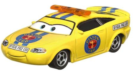 Disney Pixar Cars Charlie Checker 1:55 Metall Auto Kolbenbecher Pace Car