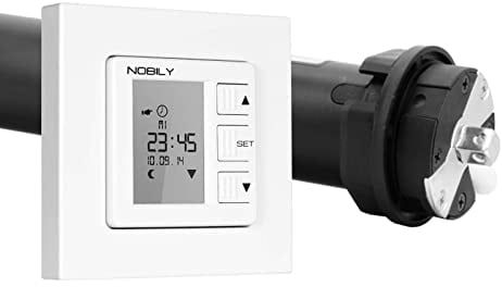NOBILY Profi-Set PE5 mit 30Nm Zugkraft (entspricht ca. 27kg) inkl. ZS1 ultraweiß, Rollladenmotor mit Zeitschaltuhr ZS1