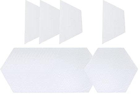 chiwanji Surfboard Traction Pads Waxless Surf, Honeycomb Hole, Foot Strap, Adhesive Deck Pads Surfboard Surfing Accessories, White