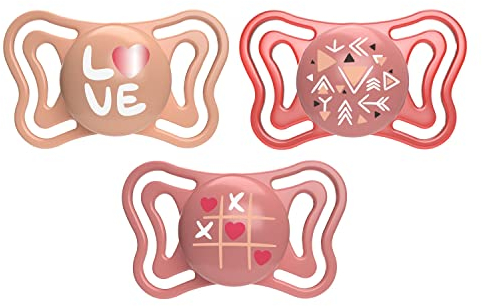 PhysioForma Light, Sucette bébé avec Tétine en Silicone 16-36 Mois, Légère et Respirante, Forme Ergonomique, Soutient la Respiration Physiologique et le bon développement de la Bouche, Rose, 2 pièces