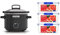 Crockpot Slow Cooker 2.4L and 3 Sistema KLIP IT PLUS 3.35L Food Storage Containers