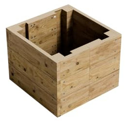 Conka Garden - Wooden Raised Bed Kit - Large Garden Planters for Vegetables, Herbs, Flowers – Start Growing Plants Earlier & Better - Durable & Resistant FSC Treated Timber 60cm L x 60cm W x 46cm H