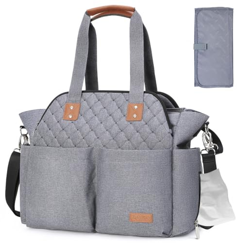 Lekebaby Baby-Wickeltasche, Messenger mit großem Fassungsvermögen