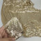 Tela De Malla De Lentejuelas De Metal Flexible Color Dorado Para Ropa DIY Joyería Fiesta Cota De Malla Vestido Gold 2 45x13cm