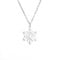 kkjoy Weihnachten Halskette aus Edelstahl Schneeflocke Festliche Anhänger Halskette für Weihnachten Party Schmuck Geschenk für Frauen Männer