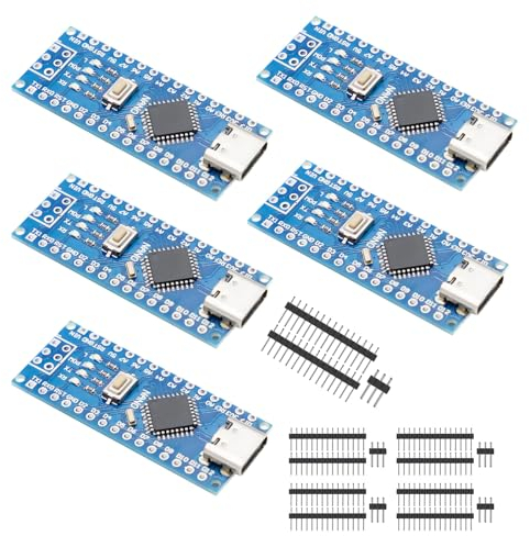 APKLVSR Modules Nano CH340 5 V 16 m USB C mâle avec Puce CH340 pour Arduino Nano(5PCS)