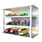 VIOLK Modèle de Parking en Bois Massif, Simulation de scène, modèle de Voiture, Garage, Rangement de Jouets, Couvercle Anti-poussière avec lumière, vitrine 1:32 (Size : Scene Version)