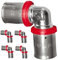 Suinga 5 x Codo para tubo multicapa 16 mm, para uso con máquina prensadora, gris