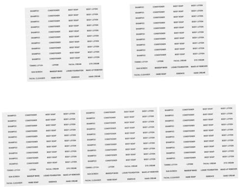 STOBOK 100fogli Etichette Per Bottiglie Cosmetiche Adesivi Impermeabili Per Classificazione Di Shampoo e Prodotti Di Bellezza Design Elegante e Pratico Per Organizzazione e Accesso Rapido