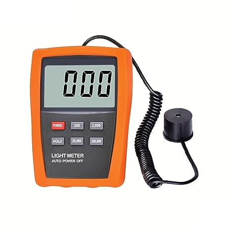 Lichtmeter, LCD Digital Lux Meter 10-200000 Cd/m2 Licht Meter Linear UV Helligkeit Detektor For Auge CRT TV LED Bildschirm Daten Halten für die Kultivierung und Messung von Zimmerpflanze