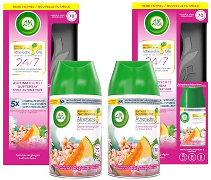 Air Wick Freshmatic Starter-Set Sommervergnügen 2er Pack, 2 Geräte und insgesamt 4 Nachfüller