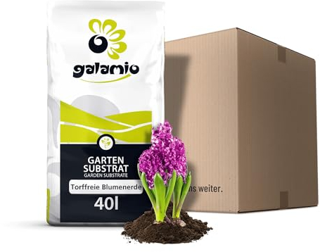 GALAMIO Torffreie Blumenerde Erde Universalerde Pflanzerde Beet Balkon Premium Kultur Substrat 40l Sack / 1 Karton Paligo