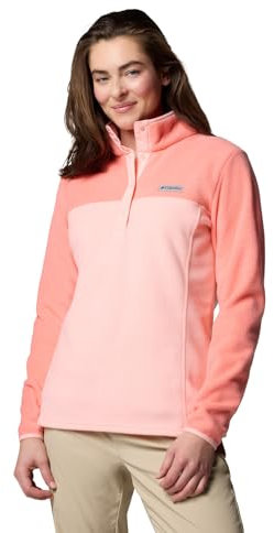 Columbia Benton Springs 1/2 Snap Pull Over 2, Pull Over in pile Donna, Sabbia Rosa/Alpenglow, L