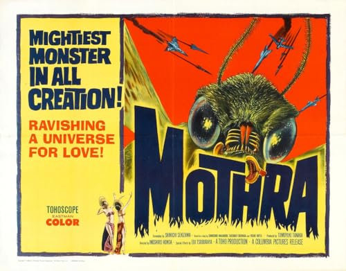 Mothra 1962 02 A4-Poster auf Leinwand, Wandkunst, Heimdekoration, Filmposter, Leinwand, Film, Kino, Retro, Vintage, Kult, klassisch, Nostargic, Saga, moderner Nachdruck, wir drucken jedes Poster für