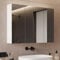DICTAC Armoire Murale Salle de Bain avec Miroir 80×60×16cm Meuble Salle de Bain avec 3 Portes Miroir,Armoire Toilette Miroir avec Étagère Réglable, Armoires de Salle de Bain avec Miroir,Blanc