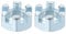 sourcing map 5/8-18 UNF Hexagon Slotted Nut, Grade 6.8 Zinc-Plated Carbon Steel Hex Nuts Good for Machinery Repairing, Silver, 2Pcs