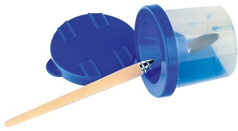 Wiemann Lehrmittel Sicherheitsmalbecher, Becher für Pinsel mit Trichterdeckel Ø 8 cm, 1 Stück