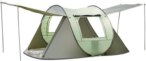 SJHDHDA Automatisches Pop-Up-Zelt, 3–4 Personen Outdoor-Campingzelt mit Netzfenstern, Türen mit Reißverschluss und Tragetasche, tragbares Outdoor-Wanderzelt für Strand, Reisen, Jagen, Angeln Learned
