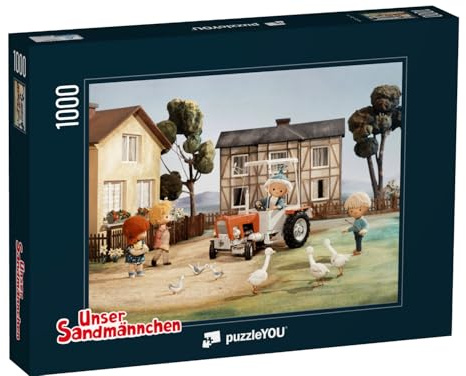 puzzleYOU: Puzzle 1000 Teile „Unser Sandmännchen: Auf dem Bauernhof, 1983“