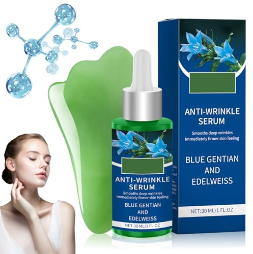 Anti-FaltenSerum Blauer Enzian Serum Gesichtsserum Blauer Enzian & Edelweiß Gesichts Serum Face Serum Gesichtsserum Serum Gesichtspflege Männer und Frauen