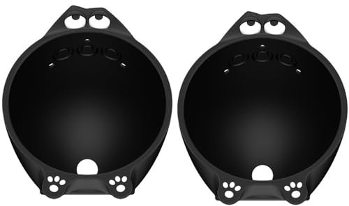 ZahoTse for Amazon Echo Spot (2024 Release) Silicone Desktop Holder Amazon Echo Spot Stand Holder Accessories, Amazon Echo Spot Speaker Accessory Rack (2 Pieces, Black) K17