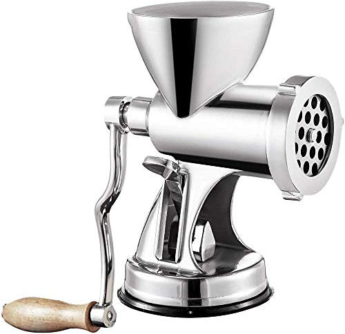 Manual manual para picadora de carne de acero inoxidable manual manual para restaurantes, supermercados y carnicerías para moler carne, verduras