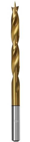 TIBOO DAY Brad Point Wood Drill Bits 6mm (1/4) Brad Point Drill | High Speed Steel, Double Flutes Design Metric Brad Point Drill Bits for Woodworking Soft & Hard Woods MDF Acrylic