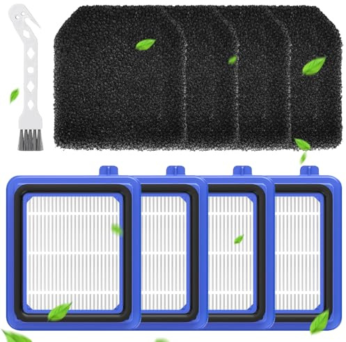 8 Stück für AEG Staubsauger QX7 QX6 QX7 QX8-2 ASKW1 Filter Ersatzteile Set | Ersatzfilter Zubehör, mit 4 Vormotorfilter+4 Hygienefilter+1 Reinigungsbürste, für Staubsaugerfilter