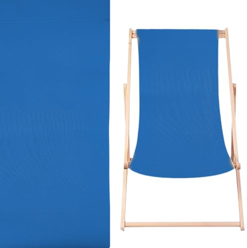 TNKBREEZE 2 Stück Strandliege Ersatzstoff Blau Outdoor Klappbare Leinwand 1150x430mm Patio Liegestuhl Stoff Gartenliege Ersatzbezug Für Zuhause Strandstühle Garten Hof