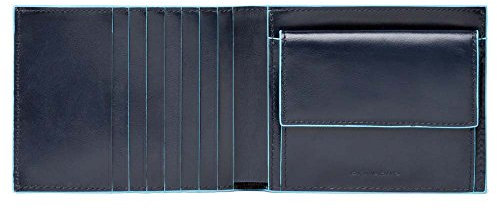 Piquadro Blue Square Münzbörse, 0.43 liters, Blau (Blu Notte)