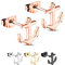 Treuheld® | Anker Ohrstecker/Ohrringe | 925 Sterling Silber | 10mm x 11mm x 0,8mm | Roségold | Set/Paar Anchor Schmuck Stecker | Damen & Herren