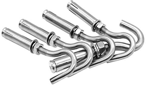 Ounona M6 - Vite di espansione in acciaio INOX con gancio a coppa aperto