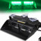 Balise Feu de Détresse Vert 16 LED Application de la Loi Lumière Avertissement Stroboscope Clignotant Lampe D'urgence avec la ventouse 12V Pour le toit/le tableau de bord/le pare-brise internes