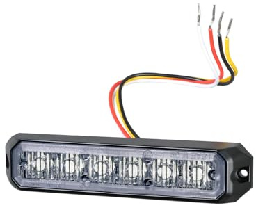 HELLA Frontblitzer Rundumleuchte - LED Warnleuchte - Blitzleuchte - blau - BST - 12V / 24V - Anbau/Schraubanschluss - Kabel: 150/200mm - Set - Menge: 2 - 2XD 014 560-001