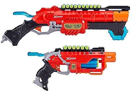 X-SHOT Dino Attack Combo Pack - 2 Dartblaster, 48 Darts, 4 Dino-Eier als Ziele