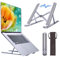 Yanavee Laptop Ständer, Aluminium Laptop Stand höhenverstellbar mit Spezielles Magnetisches Design, Faltbarer Notebook Ständer kompatibel mit Laptops 10-15,6 Zoll (Space Grey)