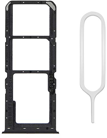 MMOBIEL DUAL SIM Card Slot Tray Holder Replacement Compatible with Oppo A54-5G 2021 - Incl. SIM Pin - Black
