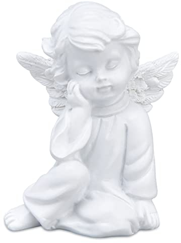Deko Engel Figur, Engel Figuren Grab Deko, Kleine Schlafende Engelsstatuen Entzückende Engelsskulptur Für Indoor Outdoor Home Garden Dekoration, 5.5 * 6cm