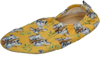 Slipstop Kinder Hausschuhe Badeschuhe TWINS Koala gelb, Größe:18/20 EU