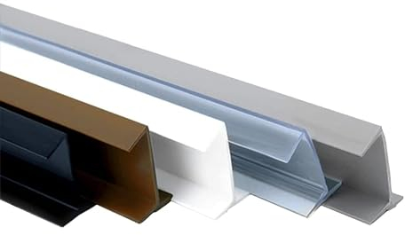DQ-PP Abdichtungsprofil für Küchensockel | PVC | 1,5m | 16mm | Braun | Dichtung | Leiste | Abdichtungsprofil | Abschlussprofil | Sockelprofil