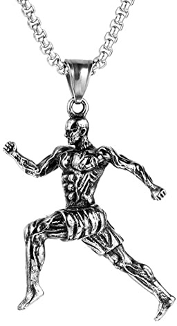 HCMA Runner Fitness Bodybuilding Männer Halsketten Anhänger für Freund Männlich Titan Stahl Hip Hop Party Schmuck Kreativität Geschenk